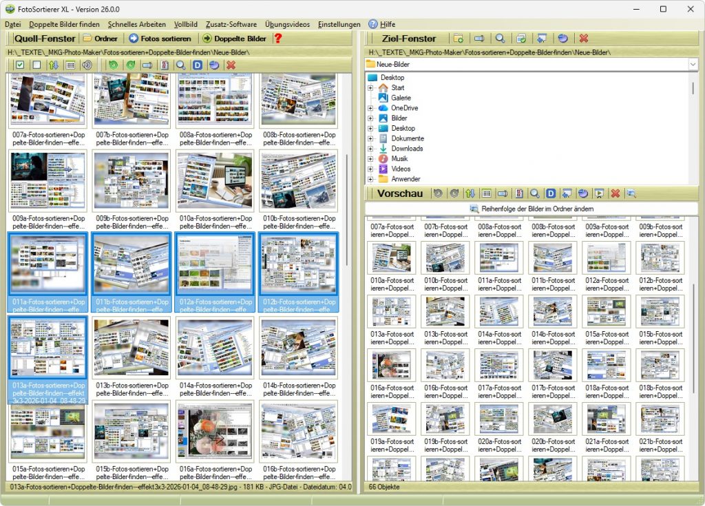 Programm zum Fotos sortieren
